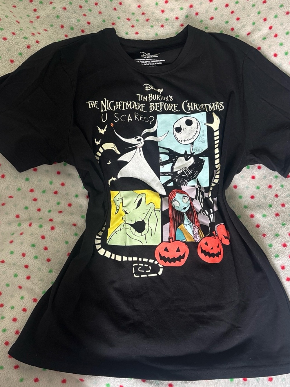 The Nightmare Before Christmas Women’s Black Graphic Tee - Disney